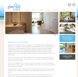 Noosa Blue website by quantum seo solutions